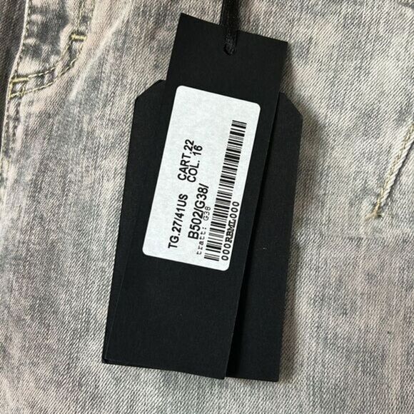 Maryley Patchwork Skinny Jeans Gray Made in Italy Size 27 NWT - Picture 2 of 4